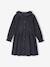 Robe en velours milleraies fille anthracite+vert sauge - vertbaudet enfant 