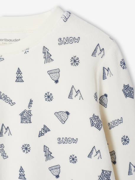 Lot de 2 pyjamas garçon velours snow vert - vertbaudet enfant 