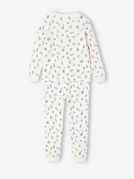 Set van 2 Pyjama's fluweel / velours Sneeuw Jongen groen - vertbaudet enfant 