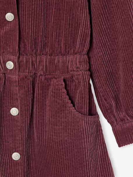 Robe en velours fille mauve+vert sapin - vertbaudet enfant 