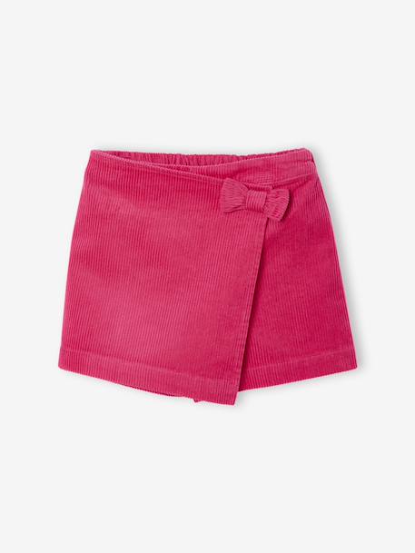 Jupe short fille velours fuchsia - vertbaudet enfant 