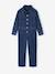 Combinaison fille jean style worker bleu moyen - vertbaudet enfant 