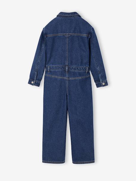 Combinaison fille jean style worker bleu moyen - vertbaudet enfant 