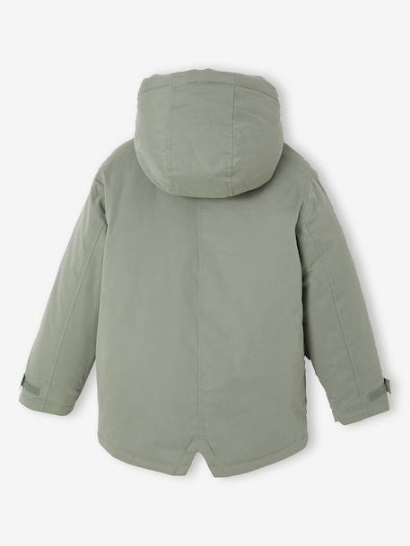 Parka garçon 3 en 1 blouson amovible bleu grisé+kaki+lichen+Marine grisé+noix de pécan - vertbaudet enfant 