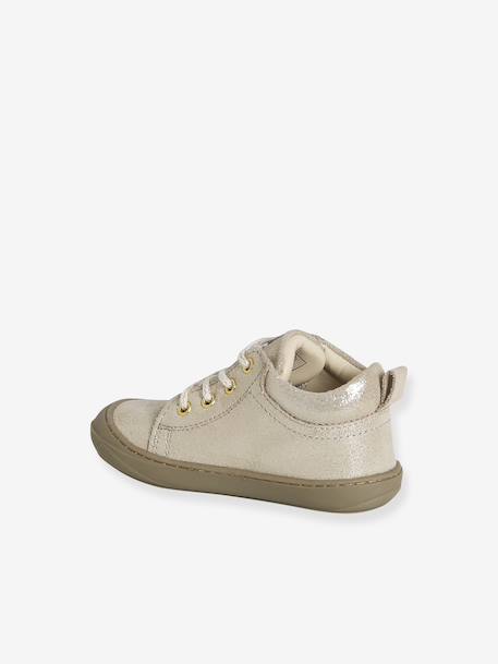 Bottillons bébé lacés cuir premiers pas or - vertbaudet enfant 