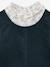 Ensemble fille robe chasuble en velours et blouse gaze coton bleu pétrole - vertbaudet enfant 