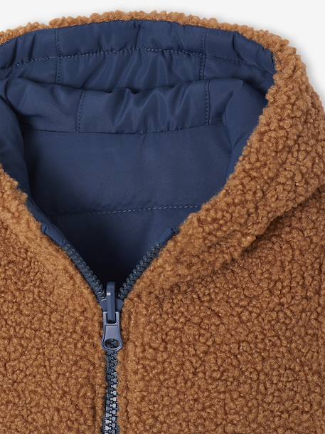 Doudoune à capuche bébé réversible marine - vertbaudet enfant 
