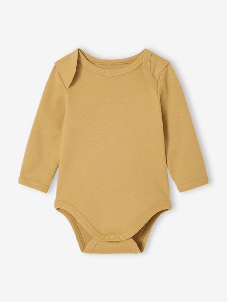 Lot de 3 bodies naissance avec ouverture américaine beige chiné - vertbaudet enfant 