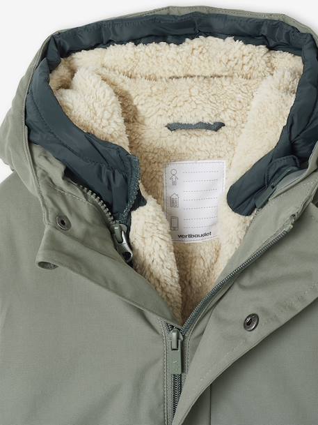 3-in-1-parka voor baby met afneembaar vest grijsblauw+kaki+korstmos+Marinegrijs+pecannoot - vertbaudet enfant 