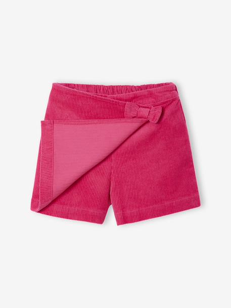 Jupe short fille velours fuchsia - vertbaudet enfant 
