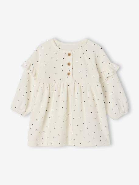 Ensemble naissance robe + bandeau imprimés coeurs écru - vertbaudet enfant 