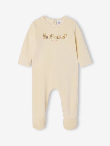 Set van 2 Disney® WINNIE L'OURSON babyslaappakjes van fluweel / velours cappuccino - vertbaudet enfant 