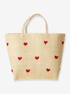 -Grote mand voor kinderen DARLING HEARTS RICE, raffia