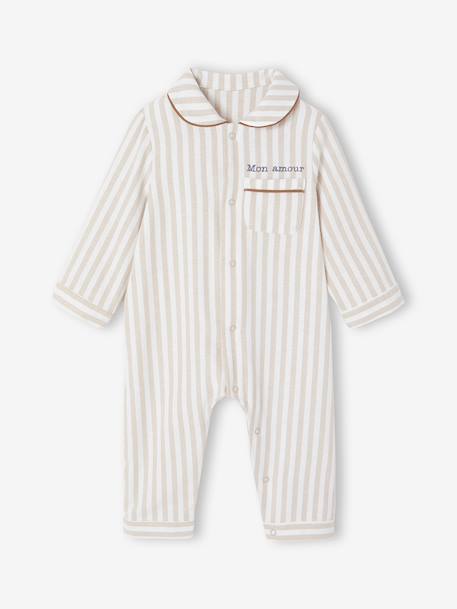 Babyslaappakje set in flanel + knuffels beige - vertbaudet enfant 