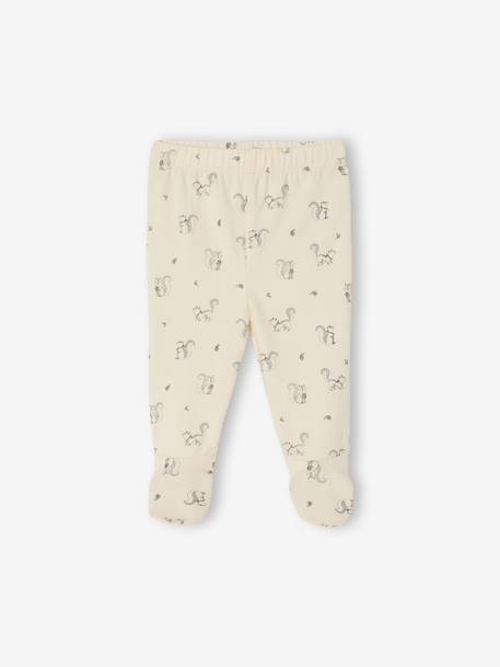 Lot de 2 pantalons naissance à pieds beige - vertbaudet enfant 