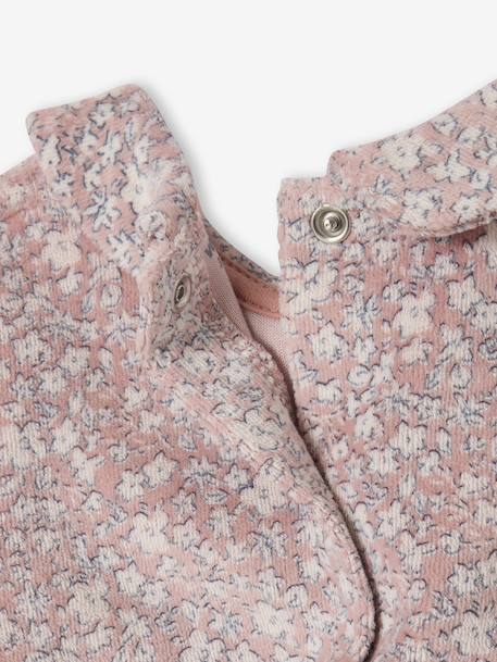 Lot de 2 pyjamas naissance 2 pièces en velours vieux rose - vertbaudet enfant 