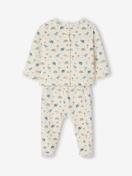 Lot de 2 pyjamas naissance 2 pièces velours écru - vertbaudet enfant 