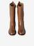 Bottes cavalières enfant fille cuir zippées marron - vertbaudet enfant 