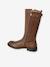 Bottes cavalières enfant fille cuir zippées marron - vertbaudet enfant 