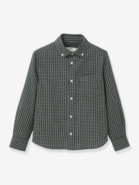 Chemise flanellisée à carreaux garçon vert - vertbaudet enfant 