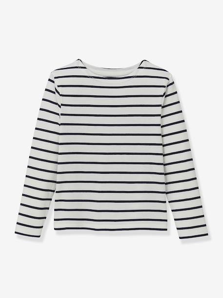 T-shirt marinière garçon coton biologique bleu - vertbaudet enfant 