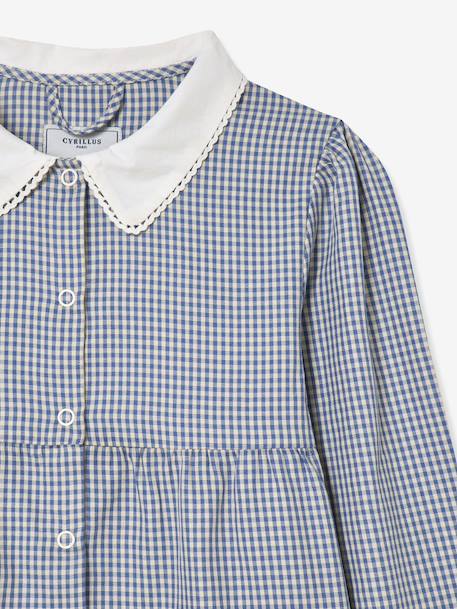 Tablier fille vichy carreaux bleu - vertbaudet enfant 