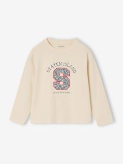 -T-shirt animation lettres manches longues fille