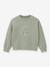 Sweat Cool Team Fille tissu Liberty coton biologique marine+vert d'eau - vertbaudet enfant 