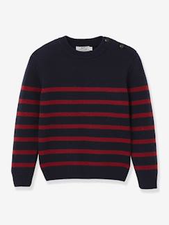 Garçon-Pull, gilet, sweat-Pull-Pull marinière garçon laine majoritaire