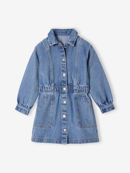 Robe en jean fille bleu moyen - vertbaudet enfant 