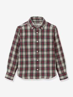 Jongens-Geruit flanellen hemd voor jongens CYRILLUS 