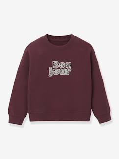 -Meisjes sweater met boodschap van biologisch katoen CYRILLUS