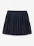 Jupe plissée fille en tricot marine - vertbaudet enfant 