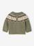 Pull jacquard bébé garçon en maille mousseuse ultra douce écru+kaki - vertbaudet enfant 