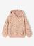 Sweat fille à capuche en sherpa écru+rose poudré - vertbaudet enfant 