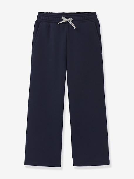 Pantalon de jogging fille coton biologique marine - vertbaudet enfant 