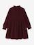 Fluwelen jurk CYRILLUS bordeauxrood+marineblauw - vertbaudet enfant 