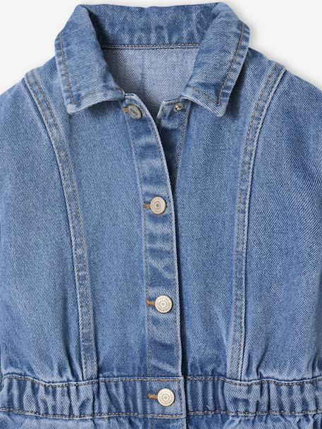 Robe en jean fille bleu moyen - vertbaudet enfant 