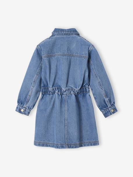 Jeansjurk voor meisjes middenblauw - vertbaudet enfant 