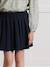 Jupe plissée fille en tricot marine - vertbaudet enfant 