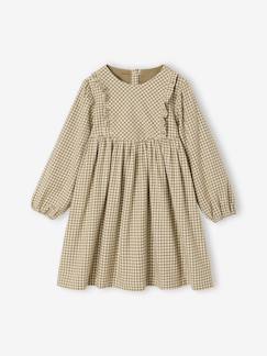 -Robe vichy à volants fille