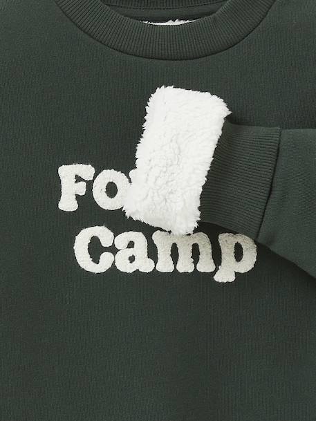 CYRILLUS sweater met sherpavoering voor jongens groen - vertbaudet enfant 