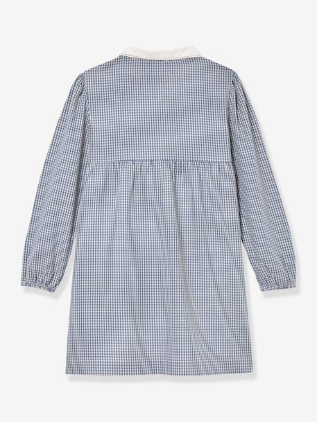 Tablier fille vichy carreaux bleu - vertbaudet enfant 