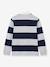 Polo-rugby rayé garçon coton biologique gris+vert - vertbaudet enfant 