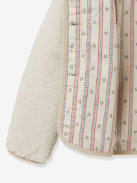 Veste en sherpa fille écru - vertbaudet enfant 