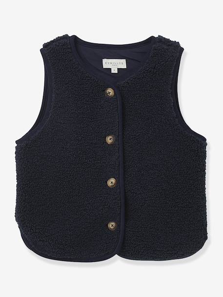 Fille-Manteau, veste-Veste sans manches en sherpa fille