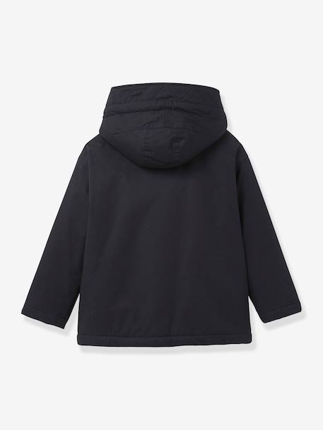 Parka courte fille doublée léopard encre - vertbaudet enfant 