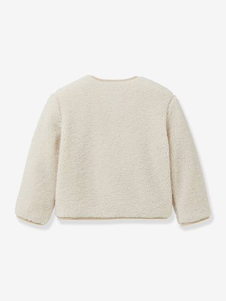 Veste en sherpa fille écru - vertbaudet enfant 