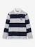 Polo-rugby rayé garçon coton biologique gris+vert - vertbaudet enfant 