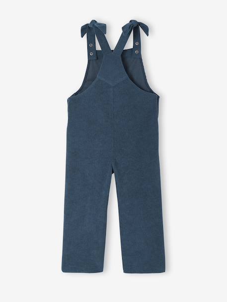 Salopette fille large velours effet molleton mauve+vert sapin - vertbaudet enfant 